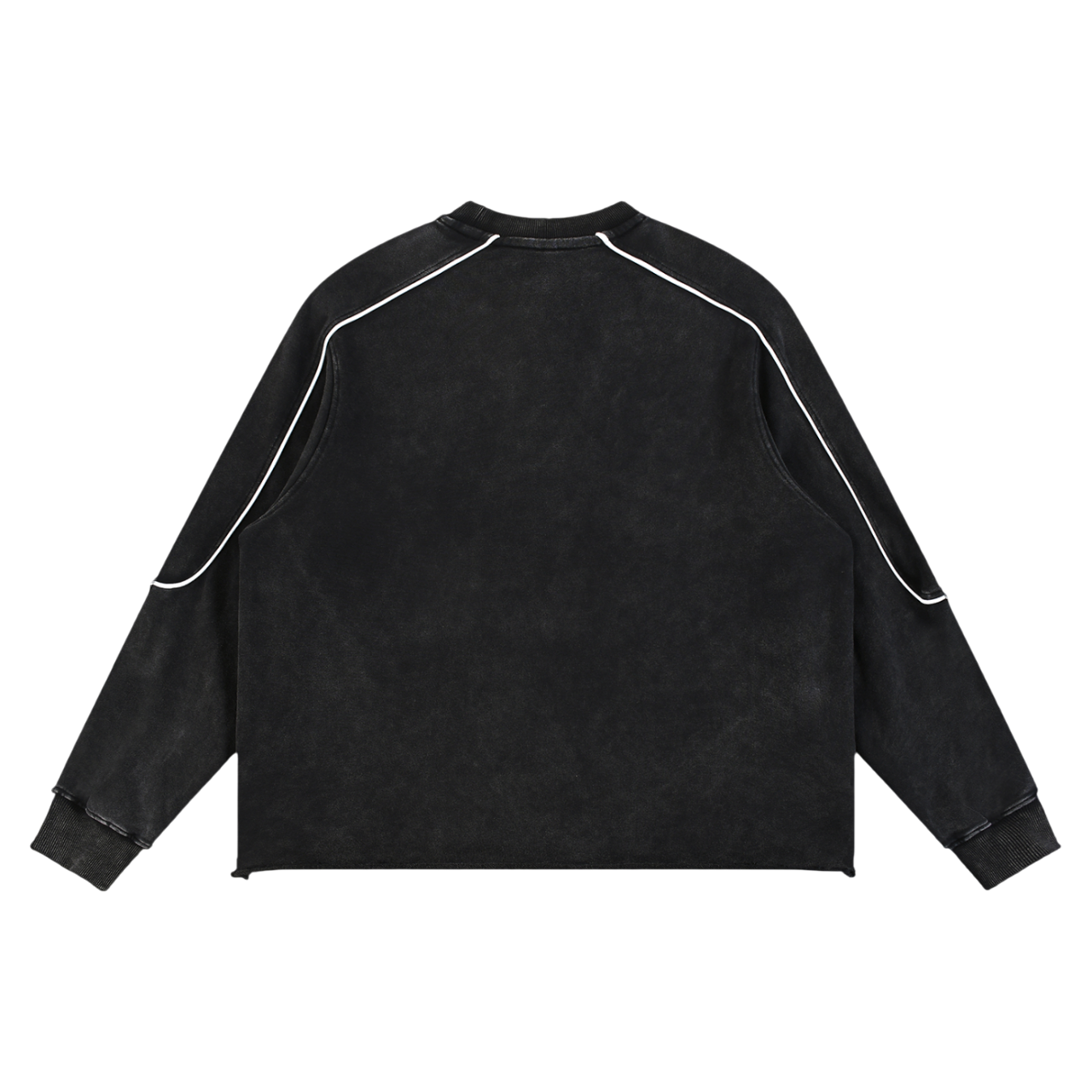 Mineral Wash Piping Raw Hem Sweatshirt