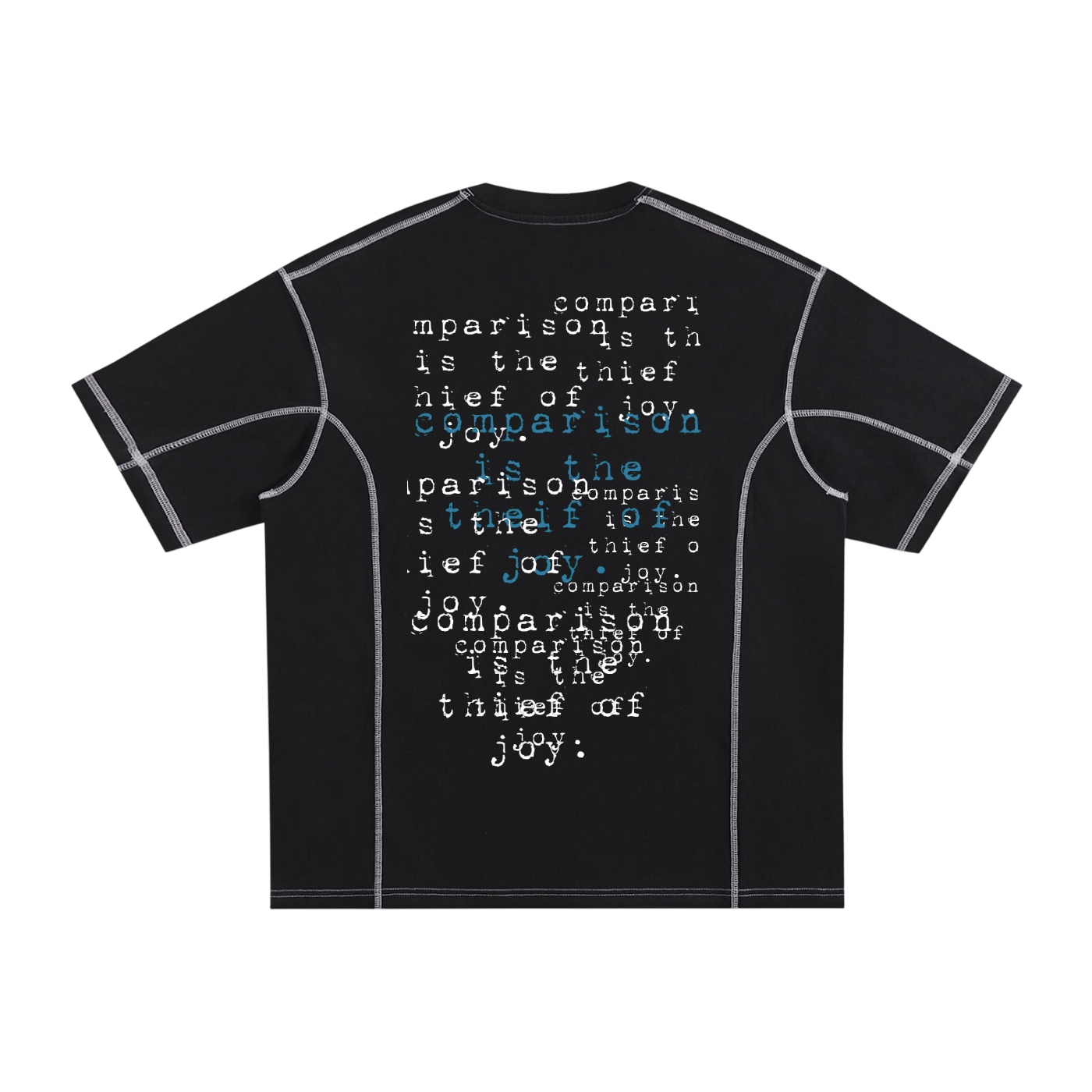 Streetwear Contrast-Stitched Cotton T-Shirt