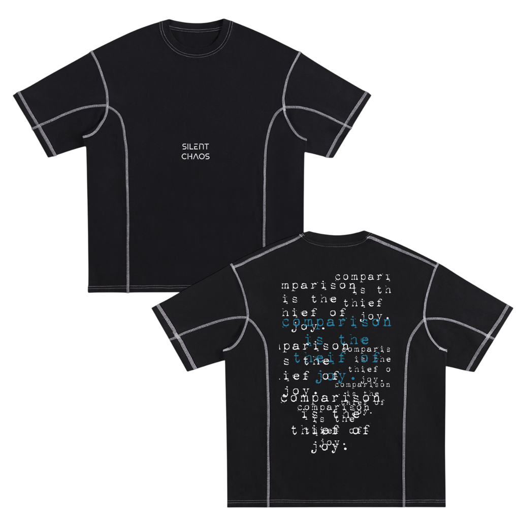 Streetwear Contrast-Stitched Cotton T-Shirt